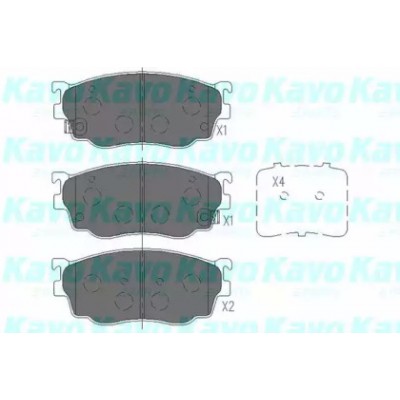 Комплект тормозных колодок, дисковый тормоз KBP4509 KAVO PARTS - купить в магазине запчастей по Украине