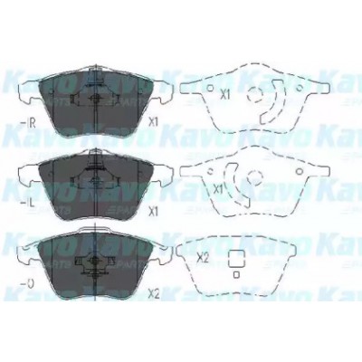 Комплект тормозных колодок, дисковый тормоз KBP4569 KAVO PARTS - купить в магазине запчастей по Украине