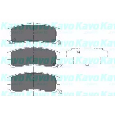 Комплект тормозных колодок, дисковый тормоз KBP5509 KAVO PARTS - купить в магазине запчастей по Украине