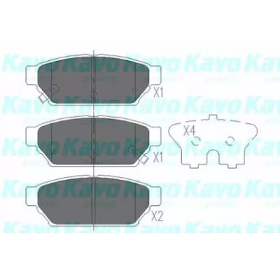 Комплект тормозных колодок, дисковый тормоз KBP5510 KAVO PARTS - купити в магазині запчастин по Україні