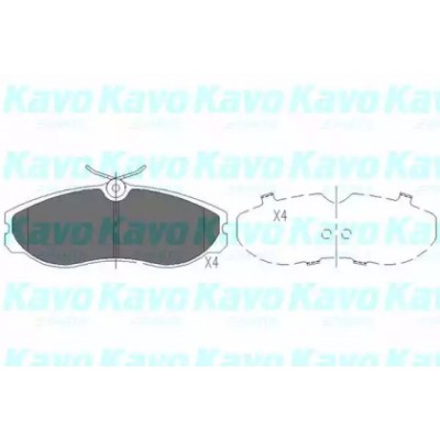 Комплект тормозных колодок, дисковый тормоз KBP6506 KAVO PARTS - купити в магазині запчастин по Україні