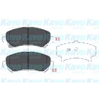 Комплект тормозных колодок, дисковый тормоз KBP6519 KAVO PARTS - купить в магазине запчастей по Украине