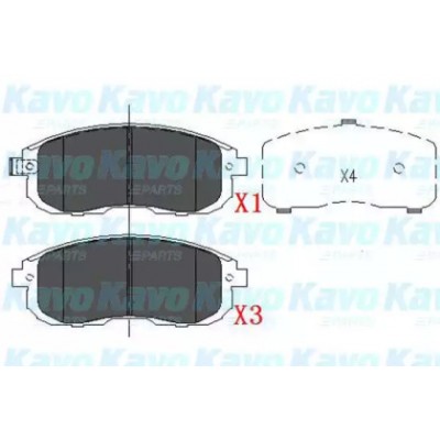 Комплект тормозных колодок, дисковый тормоз KBP6557 KAVO PARTS - купить в магазине запчастей по Украине
