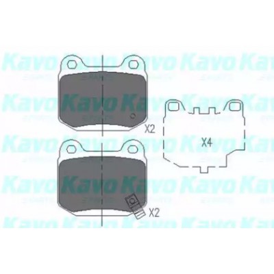 Комплект тормозных колодок, дисковый тормоз KBP6562 KAVO PARTS - купити в магазині запчастин по Україні