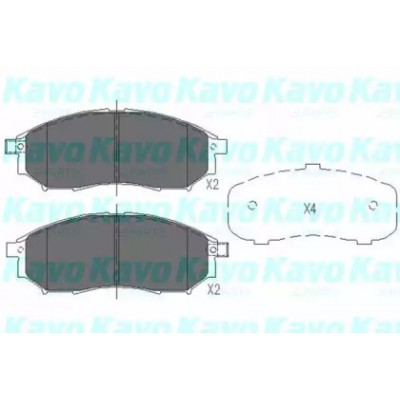 Комплект тормозных колодок, дисковый тормоз KBP6567 KAVO PARTS - купить в магазине запчастей по Украине