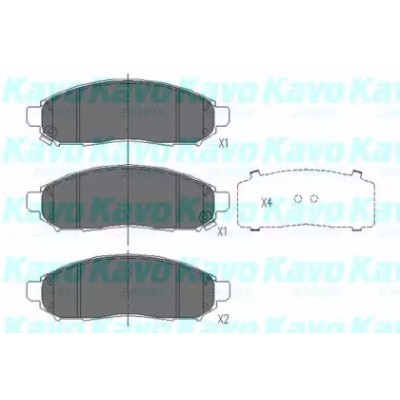 Комплект тормозных колодок, дисковый тормоз KBP6574 KAVO PARTS - купить в магазине запчастей по Украине