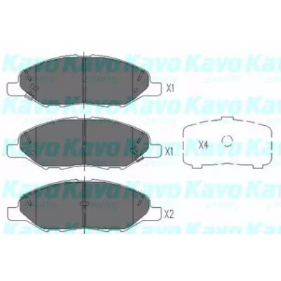 Комплект тормозных колодок, дисковый тормоз KBP6578 KAVO PARTS - купити в магазині запчастин по Україні