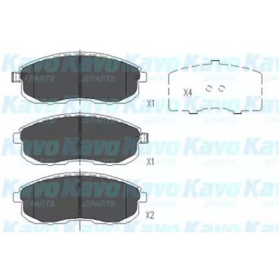 Комплект тормозных колодок, дисковый тормоз KBP6579 KAVO PARTS - купить в магазине запчастей по Украине