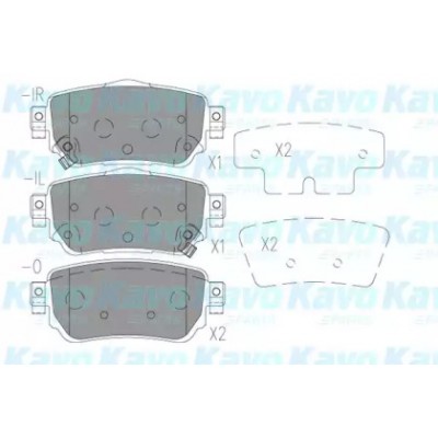 Комплект тормозных колодок, дисковый тормоз KBP6615 KAVO PARTS - купить в магазине запчастей по Украине