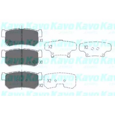 Комплект тормозных колодок, дисковый тормоз KBP7501 KAVO PARTS - купить в магазине запчастей по Украине