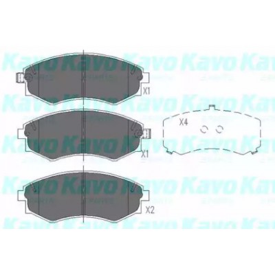 Комплект тормозных колодок, дисковый тормоз KBP7504 KAVO PARTS - купить в магазине запчастей по Украине