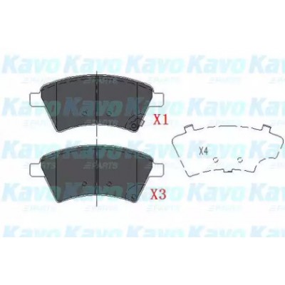 Комплект тормозных колодок, дисковый тормоз KBP8523 KAVO PARTS - купити в магазині запчастин по Україні