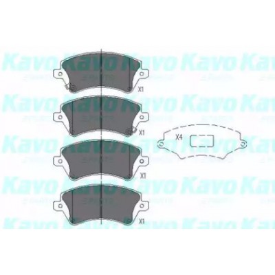 Комплект тормозных колодок, дисковый тормоз KBP9012 KAVO PARTS - купить в магазине запчастей по Украине