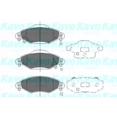 Комплект тормозных колодок, дисковый тормоз KBP9023 KAVO PARTS - купить в магазине запчастей по Украине