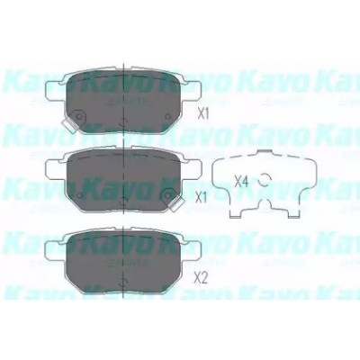 Комплект тормозных колодок, дисковый тормоз KBP9025 KAVO PARTS - купить в магазине запчастей по Украине