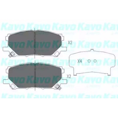 Комплект тормозных колодок, дисковый тормоз KBP9080 KAVO PARTS - купить в магазине запчастей по Украине