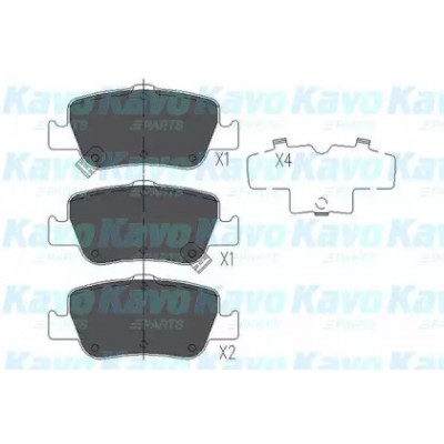Комплект тормозных колодок, дисковый тормоз KBP9104 KAVO PARTS - купить в магазине запчастей по Украине