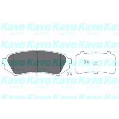 Комплект тормозных колодок, дисковый тормоз KBP9118 KAVO PARTS - купити в магазині запчастин по Україні