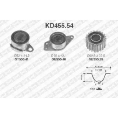 Комплект ремня ГРМ KD45554 SNR - купить в магазине запчастей по Украине