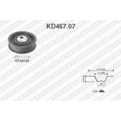 Комплект ремня ГРМ KD45707 SNR - купить в магазине запчастей по Украине