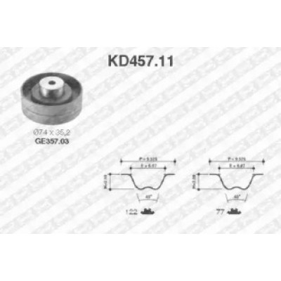 Комплект ремня ГРМ KD45711 SNR - купить в магазине запчастей по Украине
