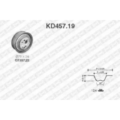 Комплект ремня ГРМ KD45719 SNR - купить в магазине запчастей по Украине