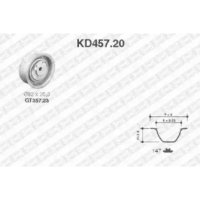 Комплект ремня ГРМ KD45720 SNR - купить в магазине запчастей по Украине