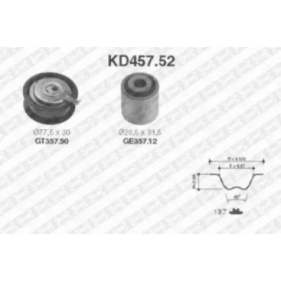 Комплект ремня ГРМ KD45752 SNR - купить в магазине запчастей по Украине