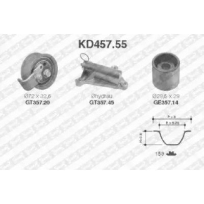 Комплект ремня ГРМ KD45755 SNR - купить в магазине запчастей по Украине
