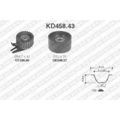 Комплект ремня ГРМ KD45843 SNR - купить в магазине запчастей по Украине