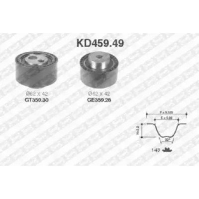 Комплект ремня ГРМ KD45949 SNR - купить в магазине запчастей по Украине