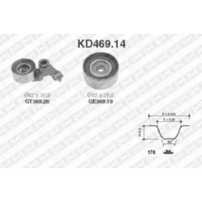 Комплект ремня ГРМ KD46914 SNR - купить в магазине запчастей по Украине