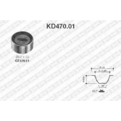 Комплект ремня ГРМ KD47001 SNR - купить в магазине запчастей по Украине