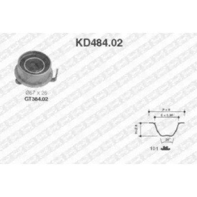 Комплект ремня ГРМ KD48402 SNR - купить в магазине запчастей по Украине