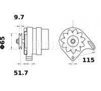 Генератор MAHLE MG 243 MG243 MAHLE - купить в магазине запчастей по Украине