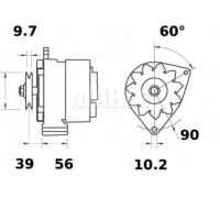 Генератор MAHLE MG 408 MG408 MAHLE - купить в магазине запчастей по Украине