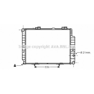 Радиатор, охлаждение двигателя MS2202 AVA QUALITY COOLING - купить в магазине запчастей по Украине
