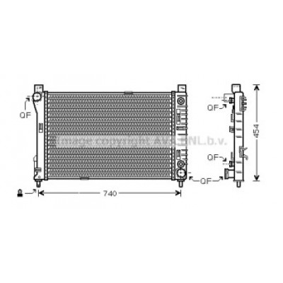 Радиатор, охлаждение двигателя MS2286 AVA QUALITY COOLING - купить в магазине запчастей по Украине