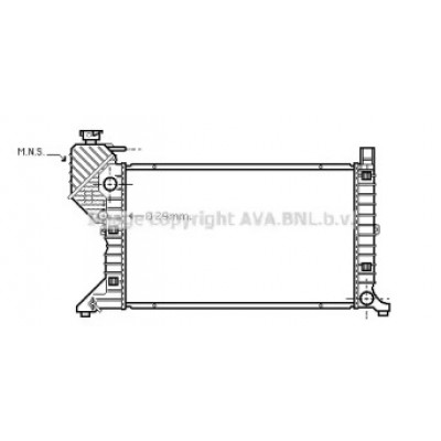 Радиатор, охлаждение двигателя MS2300 AVA QUALITY COOLING - купить в магазине запчастей по Украине