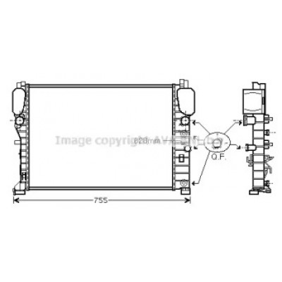 Радиатор, охлаждение двигателя MS2394 AVA QUALITY COOLING - купить в магазине запчастей по Украине