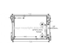 Радиатор, охлаждение двигателя AVA QUALITY COOLING MS2452 MS2452 AVA QUALITY COOLING - купить в магазине запчастей по Украине