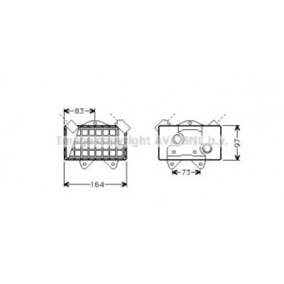 масляный радиатор, двигательное масло MS3240 AVA QUALITY COOLING - купить в магазине запчастей по Украине