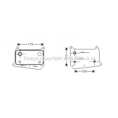 масляный радиатор, двигательное масло MS3318 AVA QUALITY COOLING - купить в магазине запчастей по Украине