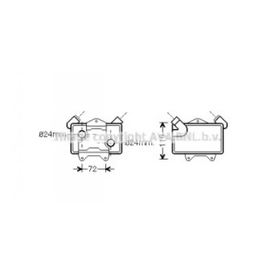 масляный радиатор, двигательное масло MS3477 AVA QUALITY COOLING - купить в магазине запчастей по Украине