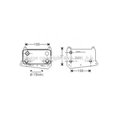масляный радиатор, двигательное масло MS3552 AVA QUALITY COOLING - купить в магазине запчастей по Украине