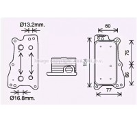масляный радиатор, двигательное масло AVA QUALITY COOLING MS3688 MS3688 AVA QUALITY COOLING - купить в магазине запчастей по Украине