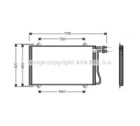 Конденсатор, кондиционер AVA QUALITY COOLING MS5219 MS5219 AVA QUALITY COOLING - купить в магазине запчастей по Украине