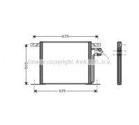 Конденсатор, кондиционер AVA QUALITY COOLING MS5220 MS5220 AVA QUALITY COOLING - купить в магазине запчастей по Украине