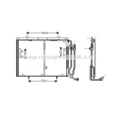 Конденсатор, кондиционер MS5245 AVA QUALITY COOLING - купить в магазине запчастей по Украине