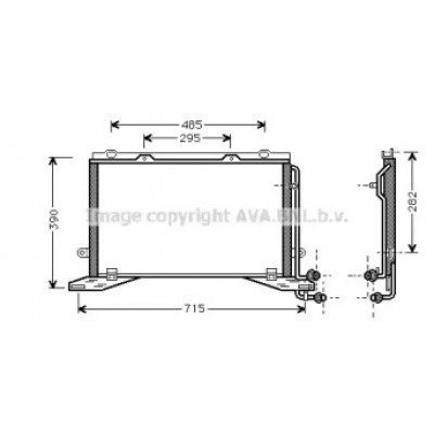 Конденсатор, кондиционер MS5268 AVA QUALITY COOLING - купить в магазине запчастей по Украине